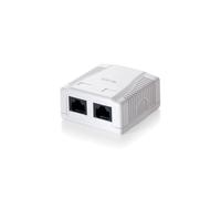 Equip 235112 : Double Prise Murale RJ-45 Cat.5e Blanc (59x29.5x61mm) - Dimensions Emballage : 175x75x100mm - Poids : 68g