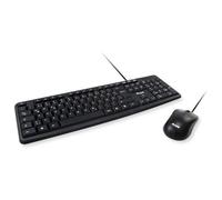 Equip 245202 clavier USB AZERTY Portuguais Noir - Claviers (Standard, USB, AZERTY, Noir, Souris incluse)