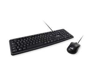 Equip 245202 clavier USB AZERTY Portuguais Noir - Claviers (Standard, USB, AZERTY, Noir, Souris incluse)