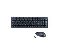 Equip 245222 Ensemble Clavier QWERTY Portugais & Souris RF sans Fil 2.4GHz, 105 touches, Souris 1200 DPI, Compatible Windows/macOS/ChromeOS Noir