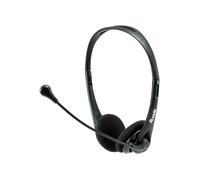 Equip Casque filaire 245304 Supra-aural Micro boom 1,8 m Jack 3,5 mm Noir Bureau/Centre d'appels
