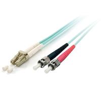 equip - Cordon de raccordement - LC multi-mode (M) pour ST multi-mode (M) - 2 m - fibre optique - duplex - 50 / 125 microns - OM3 - turquoise
