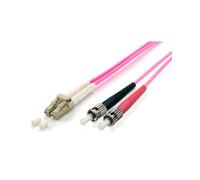 Equip 255543 Câble Fibre Optique OM4 3m LC/ST 50/125µm Multimode LSZH Violet, Perte 0.5dB, -20°C à 70°C, REACH/RoHS