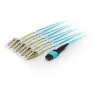 EQUIP 25556707 câble de fibre optique 15 m OM4 MTP 4x LC Cyan - Câbles de fibre optique (15 m, OM4, MTP, 4x LC, Male connector/Male connector, Cyan)