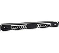 Equip 326417 Panneau de Patch 16 Ports Cat.6 Noir