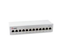 Equip 326522 Panneau de Brassage blindé de Bureau 12 Ports Cat. 6A, Gris Clair
