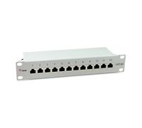 Equip Panneau de brassage 326523 1U 12 ports Cat6A blindé RJ-45 10GBase-T Gris clair 10"