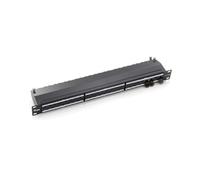 Equip 326524 Baie de Branchements 1U 24 Ports RJ-45 Cat6a 10000 Mbit/s, Contacts Or, Montage Rack 483x44x109mm, Gris