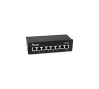 Equip 326621 Baie de Branchements 8 ports RJ-45 10GBase-T, 10 Gigabit Ethernet, Cat6a, Métal Noir, 160.3x109.3x44.3mm, CE/RoHS