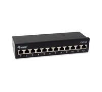 Equip 326622 12-Port Cat.6A Shielded Desktop Patch Panel, Black
