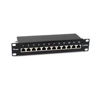 Equip 326623 Panneau de Brassage blindé 12 Ports Cat.6A 10" Noir