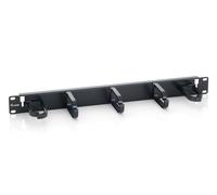 Equip 327311 Panneau de Gestion de Câbles 1U Noir, corps en Plastique/Acier, dimensions 44.5x87.4x483mm, conforme RoHS, origine Chine.