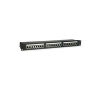 Equip 327425 Baie de Branchements 1U 24 Ports RJ-45 Cat5e Montage Rack 482.6x44.5x110.5mm Noir, Conforme RoHS et CE