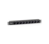Equip 333282 Equip Steckdosenleiste 19"(1HE)9fach Schukon,1,8m Kabel sw