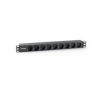 Equip 333282 Prise multiple Equip 19"(1UH)9x Schukon,1,8m câble blac