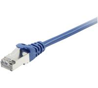 Equip Câble patch RJ45 605532 – CAT 6 S/FTP 3,00 m Bleu, contacts dorés, 1 pc