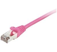 Equip 605580 RJ45 Câble réseau, câble patch CAT 6 S/FTP 1.00 m rose contacts dorés