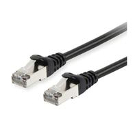 Equip 605593 RJ45 Câble réseau, câble patch CAT 6 S/FTP 0.25 m noir contacts dorés