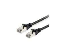 Equip 605595 Câble Réseau Cat6 S/FTP 7.5m Noir, Connecteurs RJ-45 Plaqué Or, LSZH, 1000 Mbit/s, PoE+, AWG 28/7, Cuivre, Conforme CE/REACH/RoHS/UKCA