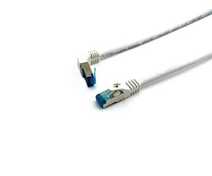 Equip 605804 Cat.6A S/FTP Patch Cable Angled to Straight Connector 5.0 m White