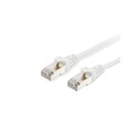 Equip 606004 Câble Réseau Cat6a S/FTP (S-STP) Blanc 2m RJ-45 Mâle Contacts Or 10GbE, Conducteur Cuivre, Gaine LSZH, PoE+, AWG 26/7