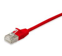 Equip 606142 Câble Réseau Cat6a F/FTP Rouge 0.25m, Connecteurs RJ-45 Plaqué Or, LSZH, 10GbE, PoE+, AWG 32/7, 500MHz