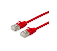 Equip 606146 Câble Réseau Cat6a F/FTP Rouge 3m, RJ-45 Mâle vers RJ-45 Mâle, Contacts Or, 10GbE, LSZH, PoE+, AWG 32/7