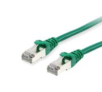 equip 606401 Cat.6A S/FTP Câble patch, vert 0.25m