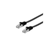 Equip 607690 Câble Réseau 1m Cat6a U/FTP (STP) Noir RJ-45 Mâle Contacts Or 10 Gbit/s LSZH 500MHz AWG 30/7
