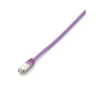 Equip 615555 Câble Réseau Cat6 S/FTP (S-STP) 7.5m, Connecteurs RJ-45 Plaqué Or, 1000 Mbit/s, Violet, Gaine LSZH, AWG28, 250 MHz