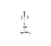 Equip 650602 Chariot Mobile Sol pour Écran 37-70" VESA 200x200-600x400 Inclinaison -12°/+5° Rotation 90° Charge 50kg avec Étagère