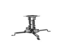 Equip 650705 Support Plafond Projecteur Noir, Acier Inoxydable, Charge Max 13.5kg, Angle Oscillation +/-15°, Rotation 360°, 334x150x334mm