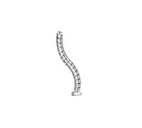 Equip 650862 Manchon de câbles Bureau Argent ABS 1 pièce, L126xP63xH730mm, Conformité RoHS/REACH, pour gestion câbles de bureau