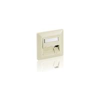 Equip 760304 Plaque de Commutation/Obturateur Blanc, 3 Ports RJ-45, ABS/Aluminium, 80x80x2.58mm, Compatible Toutes Marques, Conditionnement Sachet Polyéthylène