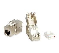 EQUIP 767213 JUEGO DE CONEXIONES RJ45 CAT.6 KEYSTONE JACK SHIELDED DE 8 UNIDADES