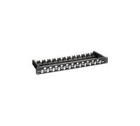 Equip Panneau de Brassage 769225 Cat6a non blindé 24 ports Keystone Noir