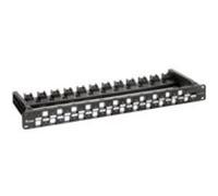 Equip Panneau de Brassage 769225 Cat6a non blindé 24 ports Keystone Noir