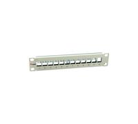 Equip 769330 : Baie de branchements 1U 12 Ports Keystone, montage rack, métal gris (254x79.8x44.5mm, 280g), certification RoHS