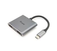Equip Adaptateur HDMI double USB-C 4 en 1, USB 3.0, USB PD 100W