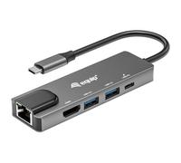 Equip Adaptateur multifonction USB-C 5 en 1, HDMI, Gigabit LAN, USB 3.2 GEN1, 100W USB PD