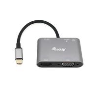 Equip Adaptateur multifonction USB-C 5 en 1, HDMI, VGA (HD15), PD 100W, USB3.0, AUX
