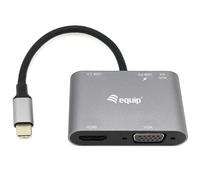 Equip Adaptateur multifonction USB-C 5 en 1, HDMI, VGA (HD15), PD 100W, USB3.0, AUX