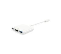 Equip Adaptateur USB-C 3.2 Gen 1 vers HDMI, USB-A 3.2 Gen 1 & USB-C PD 60W, Boîtier Plastique, Longueur Câble 0.15m, Blanc, 133461