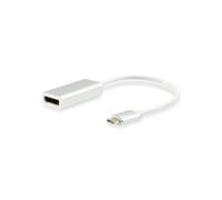 Equip Adaptateur USB-C vers DisplayPort 4K/60Hz - Résolution Max 4096x2160 - USB-C avec signal vidéo DisplayPort - Blanc - RoHS - 30g