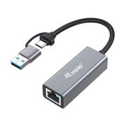 Equip Adaptateur USB-C vers réseau Gigabit Ethernet 2,5 (USB-C+A)