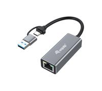 Equip Adaptateur réseau USB-C 133495 – 2,5 Gigabit Ethernet (USB-C+A)