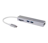 Equip Adapter USB-C -> HDMI,2xUSB3.0,SD 4K30Hz 0.15m sw