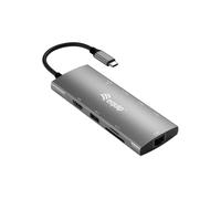 Equip Adattatore USB-C 9in1 Grigio HDMI 4K 60Hz LAN Gigabit USB PD 100W Alluminio