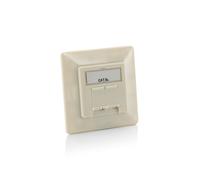 equip Professional - Prise à montage encastré - RJ-45 X 2 - blanc perle, RAL 1013 (pack de 5) - pour equip Universal Surface Mounting Box