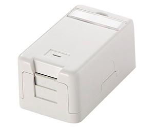 equip Aufputzboîte pour 1 Keystone Jack (1-Port) blanc